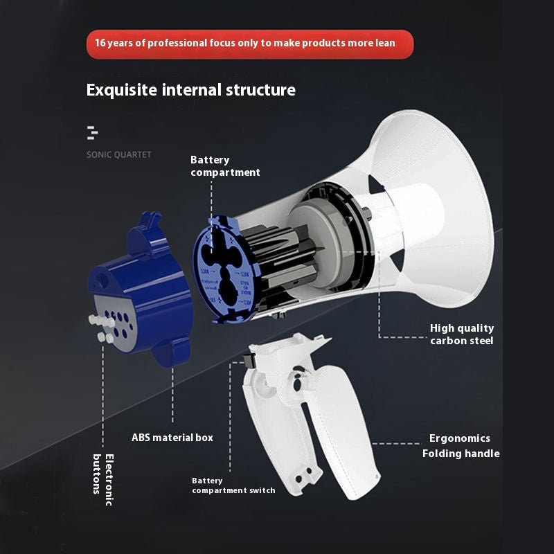 Megaphone Recording Speaker High Power Handheld